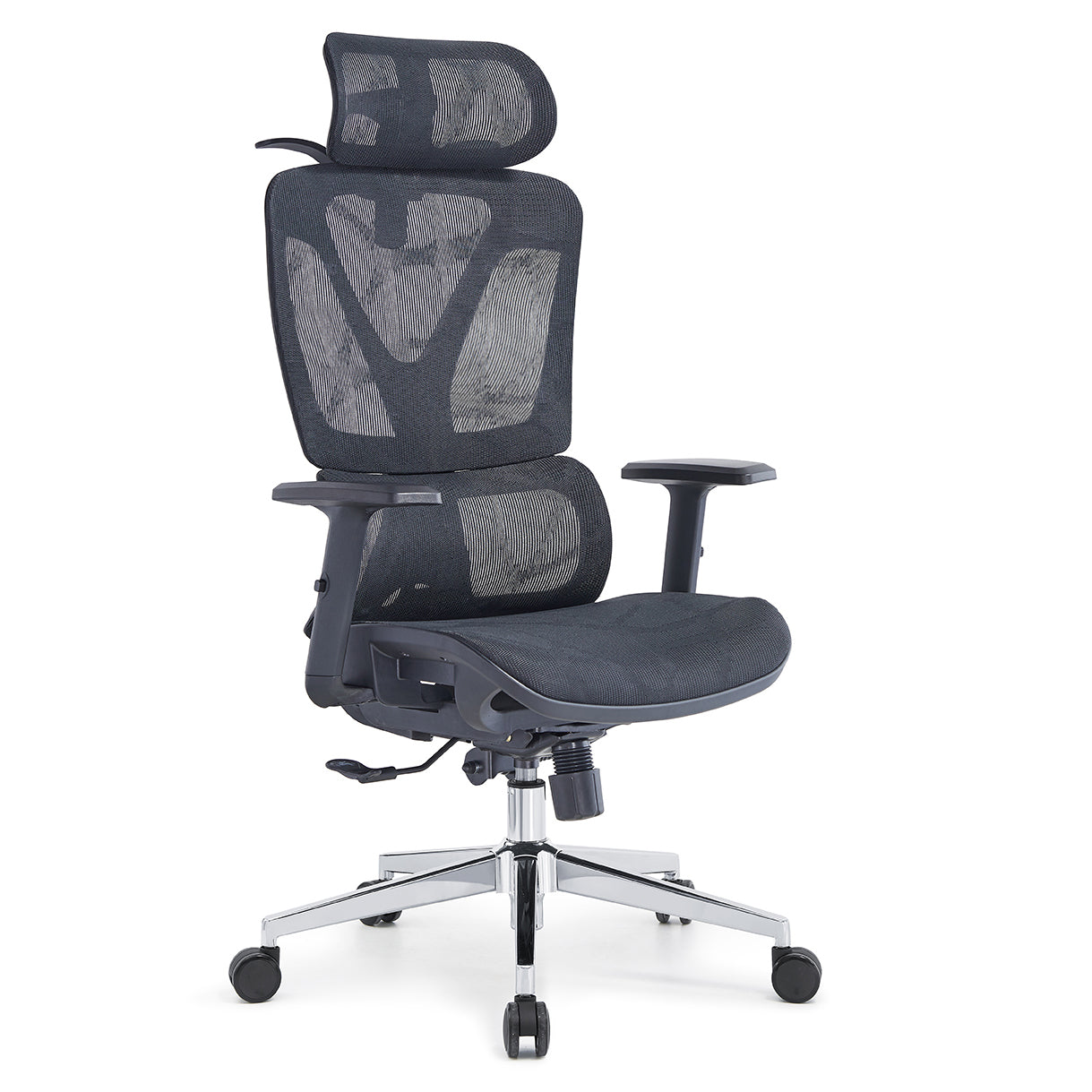 VOFFOV Black Ergonomic Mesh Chair with Hanger