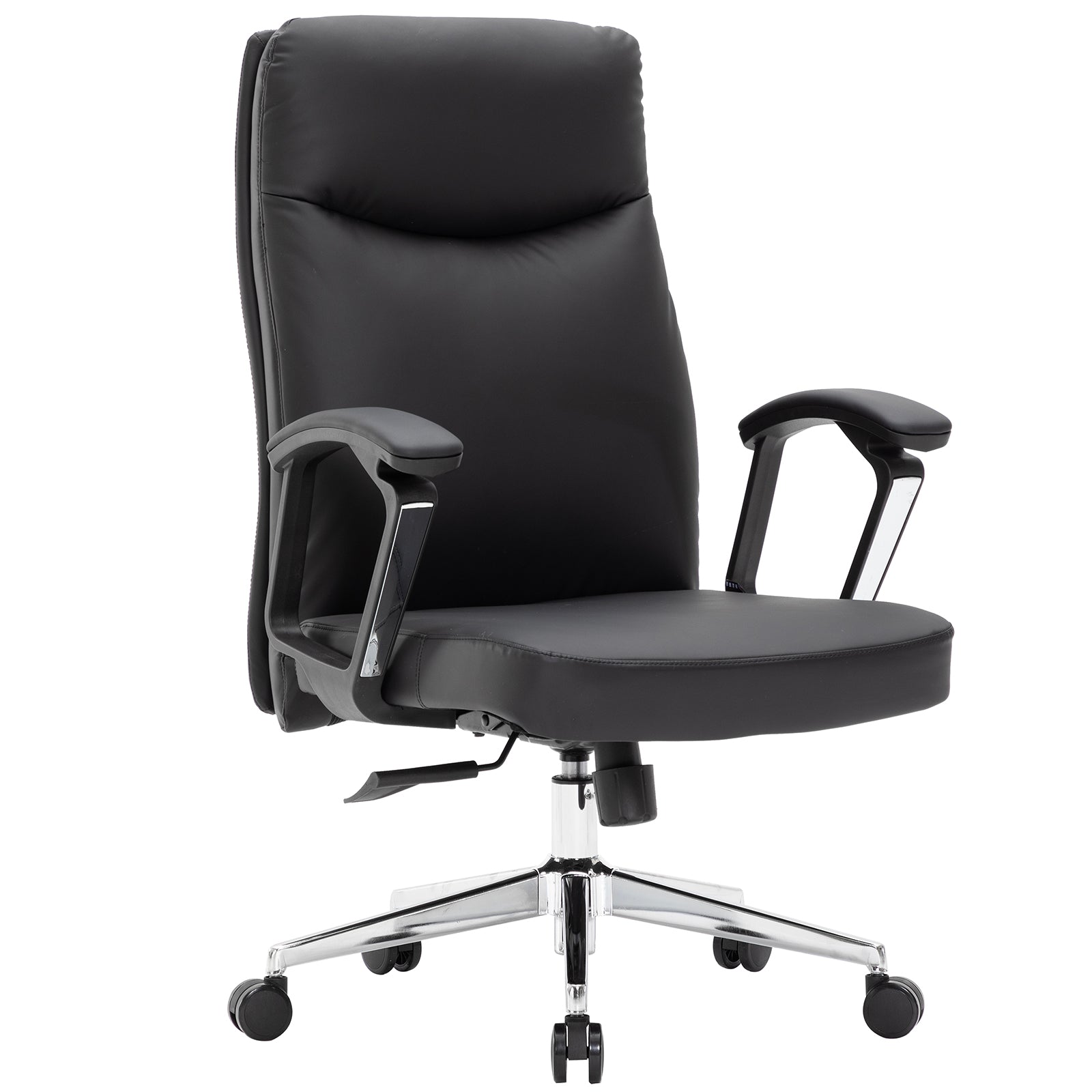 VOFFOV Leather Office Chair with Swivel, Height Adjust and Tilt Function